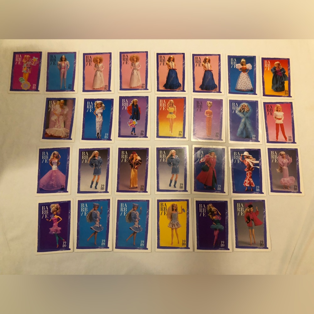 58 Barbie vintage collector cards. Terrific set!